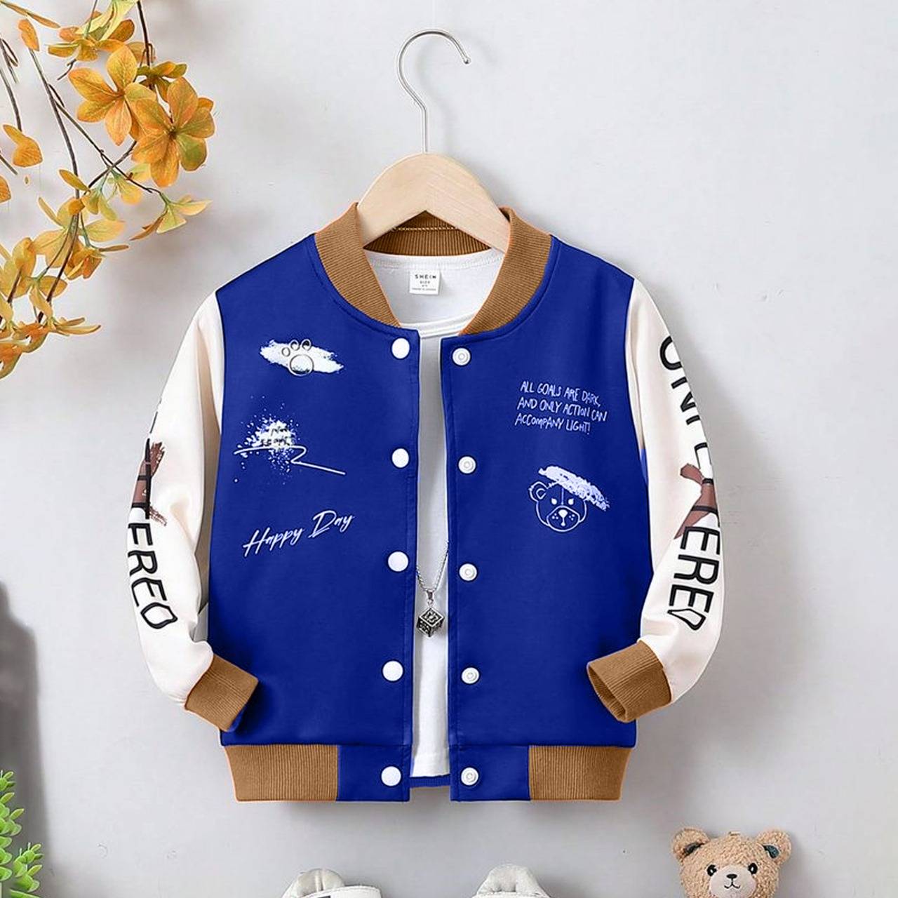 Stylish Casual Baby Hoodies Blue