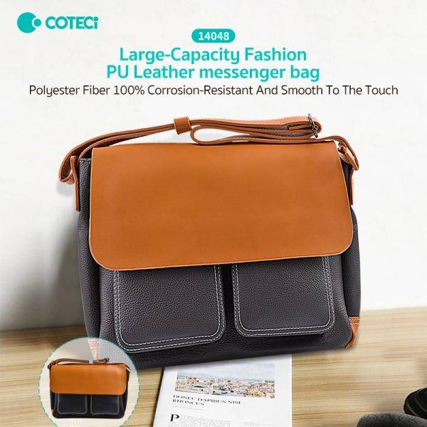 COTECi 14048 Large Capacity PU Leather Fashion Shoulder Bag