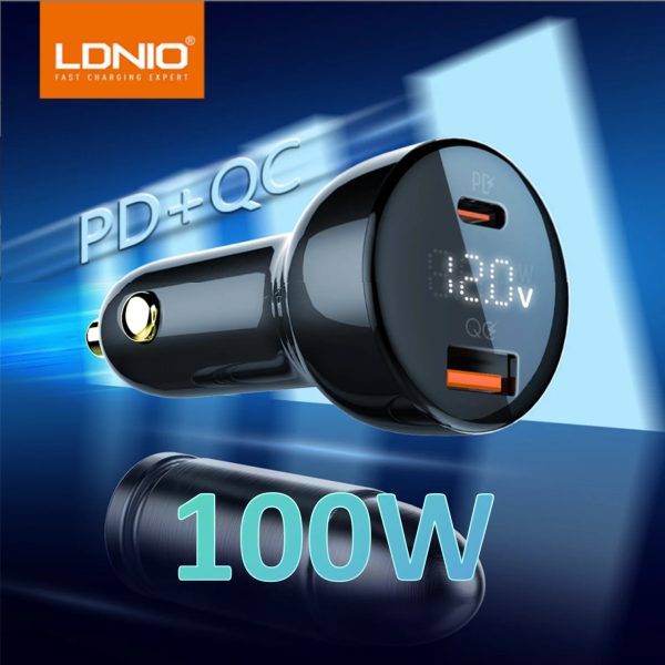 Ldnio C101 100W Dual-Port Super Fast Car Charger