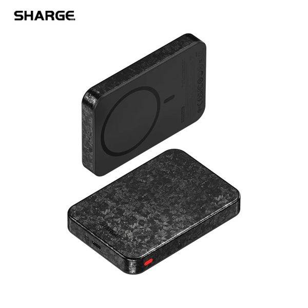 SHARGE Qi2 CarbonMag 10000mAh Magnetic Wireless Power Bank 15W Fast Charging