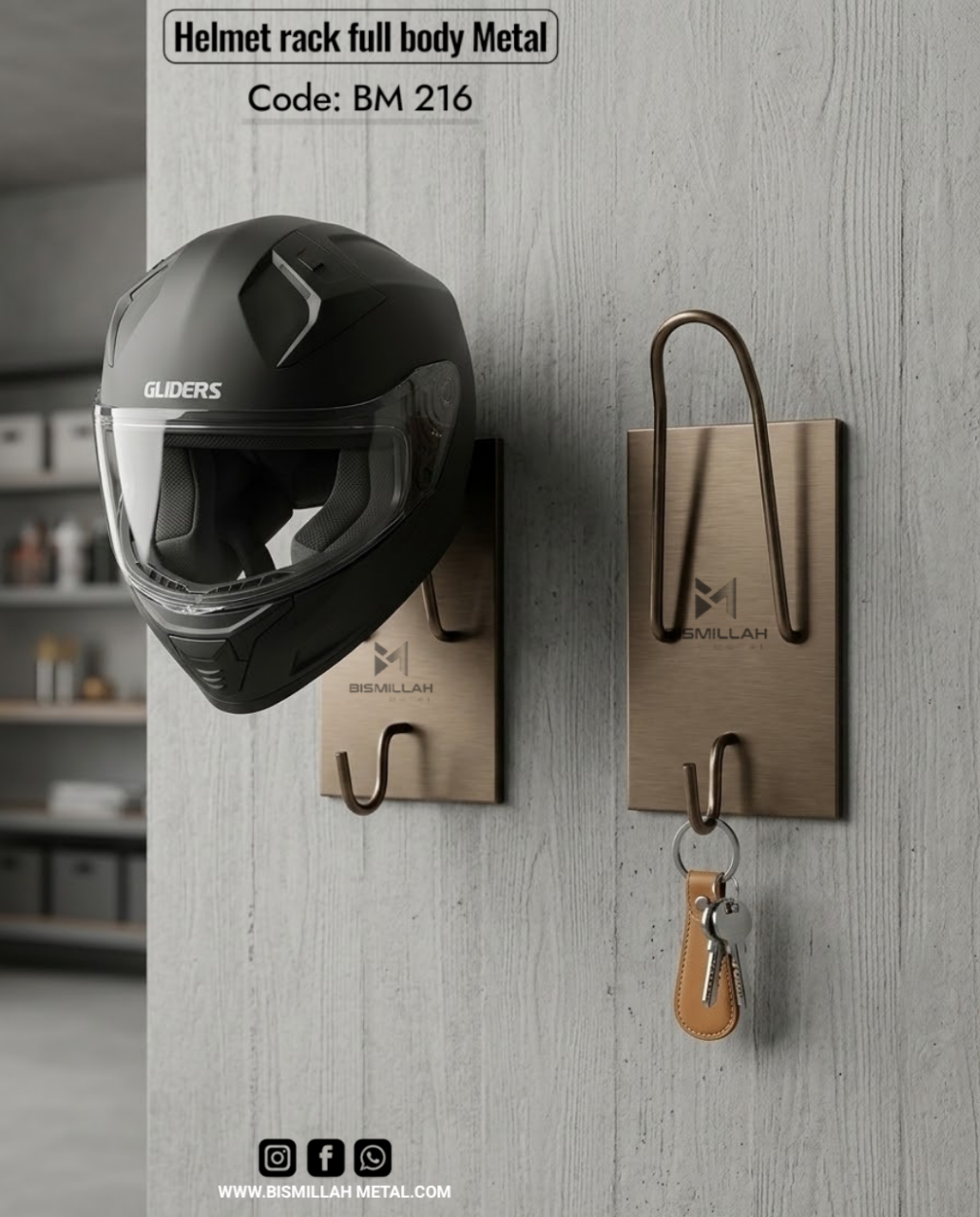 Wall hangging helmet rack-BM216 Wall hangging helmet rack-BM216