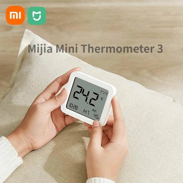 Xiaomi Mijia Smart CR2450 Thermometer Hygrometer 3 with LCD Bluetooth Display Xiaomi Mijia Smart CR2450 Thermometer Hygrometer 3 with LCD Bluetooth Display