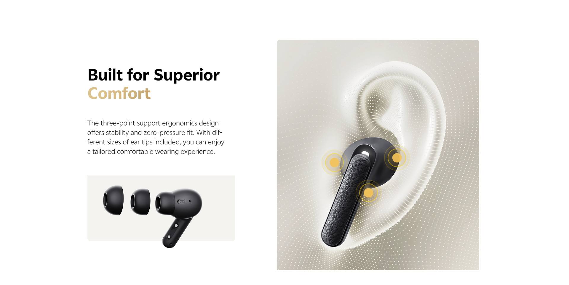 QCY HT15 Adaptive Hybrid ANC True Wireless Earbuds with 45dB Noise Cancellation