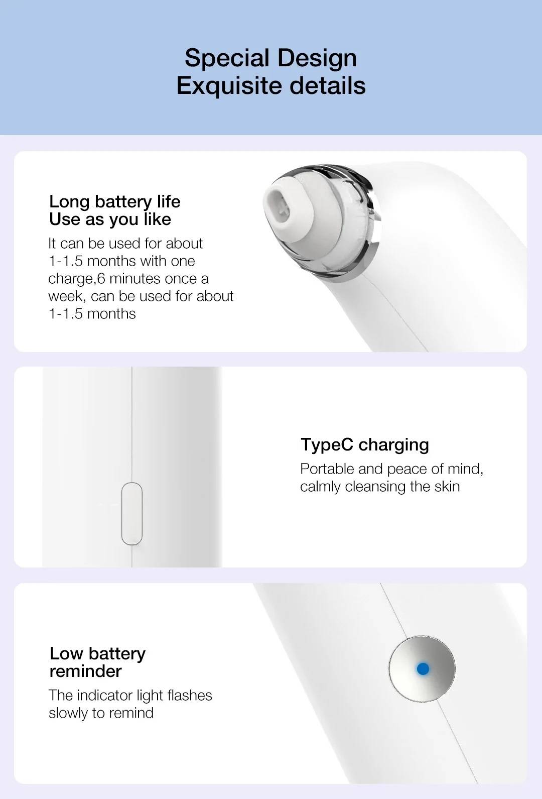 Xiaomi DOCO Ultra-Micro Bubble Pore Vacuum Blackhead Remover