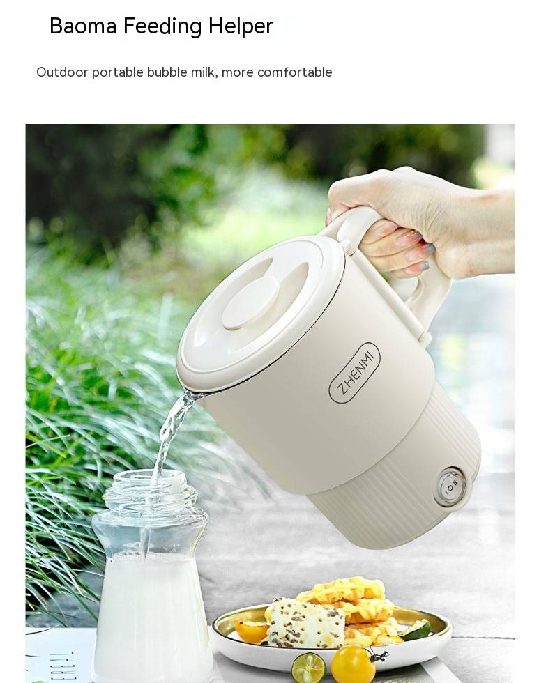 ZHENMI Portable Folding Electric Kettle 800ml Travel & Home Use