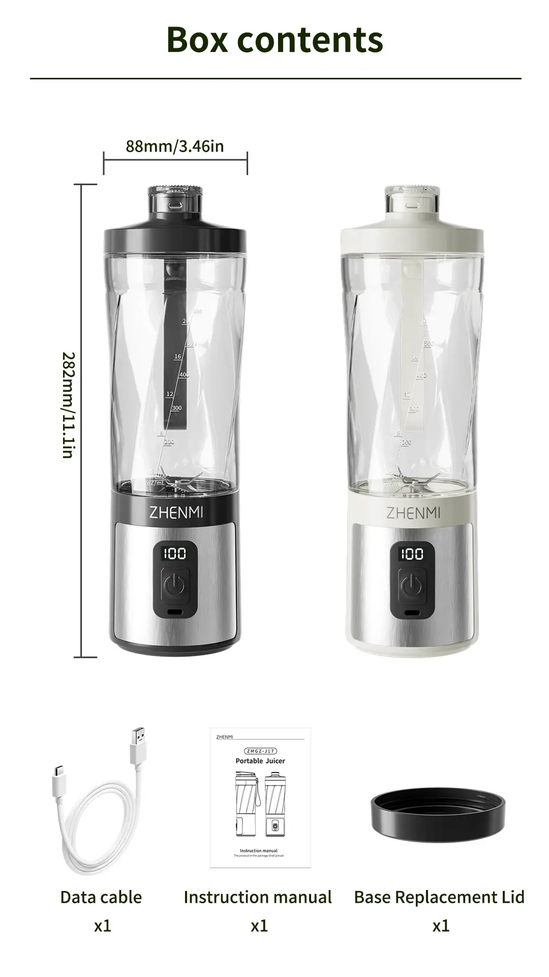 Zhenmi ZMGZ-J17 Portable Ice-Crushing Blender