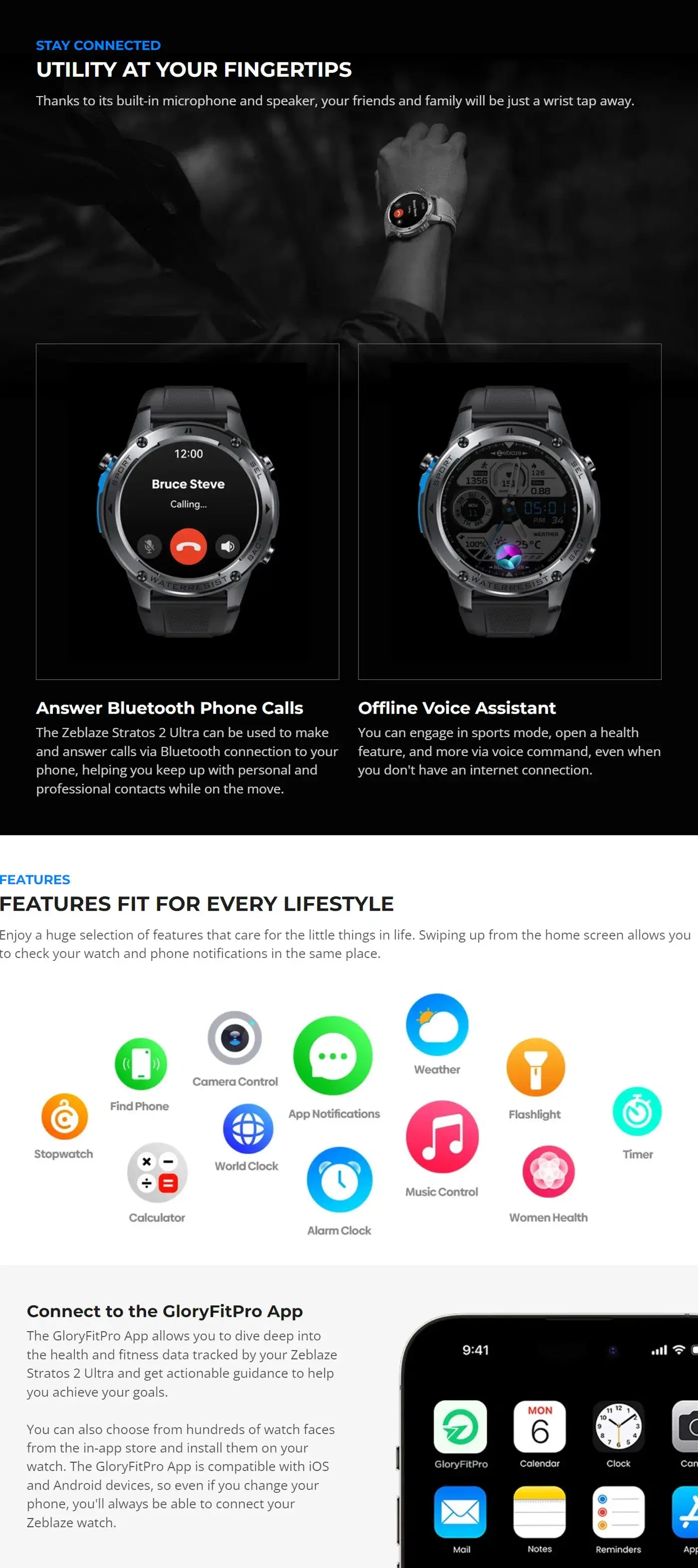 Zeblaze Stratos 2 Ultra GPS Smartwatch