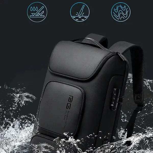 BANGE 7216 Plus 35L Anti-Theft Travel Backpack with USB Charging Port & Lock