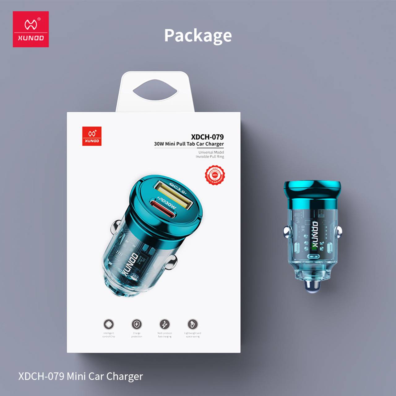 XUNDD XDCH-079 30W Mini Car Charger
