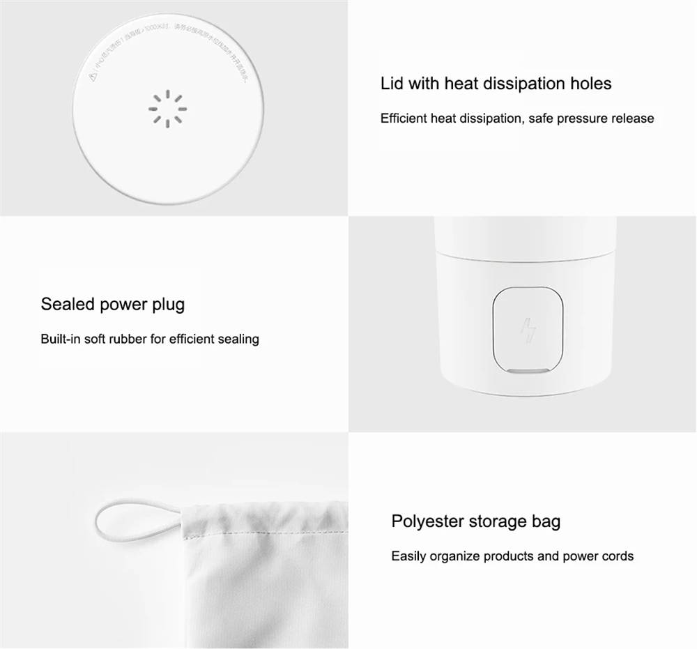 Xiaomi Mijia Portable Electric Heating Cup 2 Smart Stainless Steel Travel Kettle & Thermos 350ml