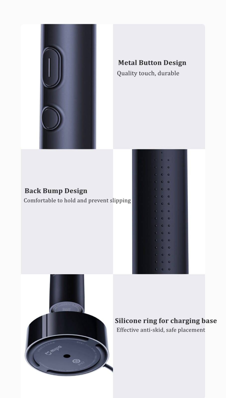 Xiaomi T700 Electric Toothbrush with Smart LED Display Multiple Power Adjustments and Ultra Soft Bristles