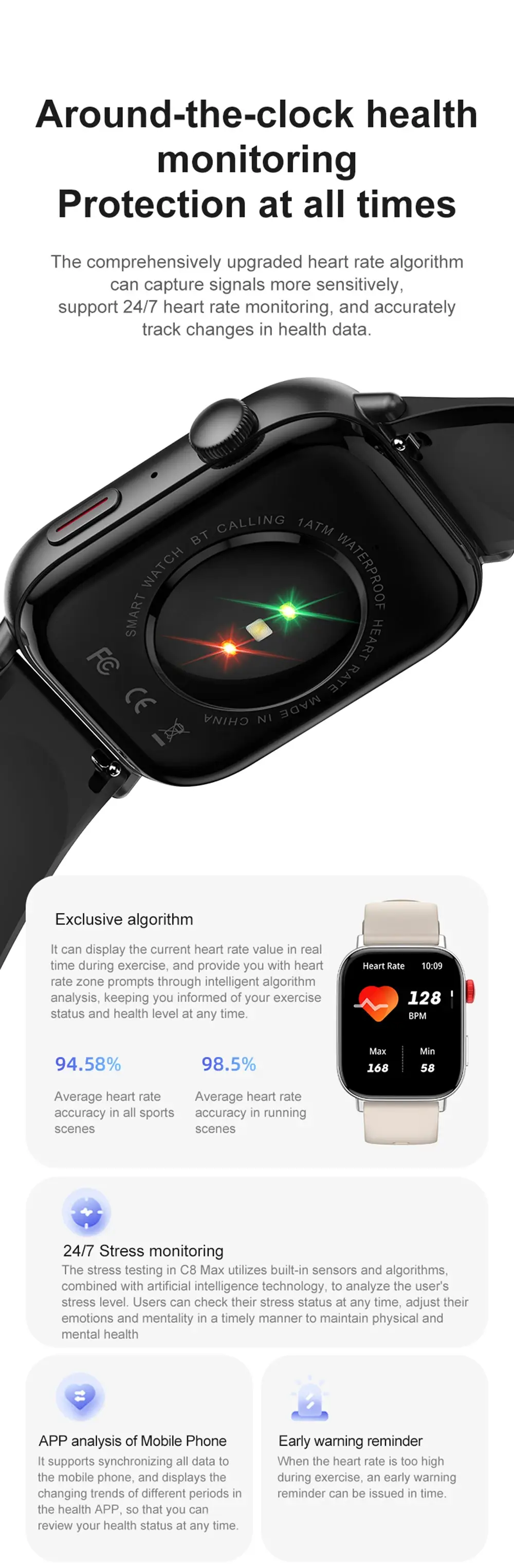 Colmi C8 Max 1.93" Bluetooth Calling Smartwatch with Magnetic Strap