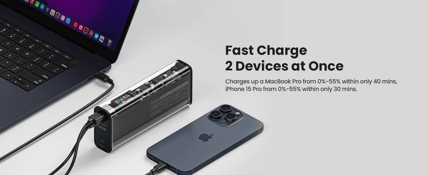 Sharge Shargeek 140 Power Bank 20000mAh 140W Ultra-Fast Charging & Transparent Design