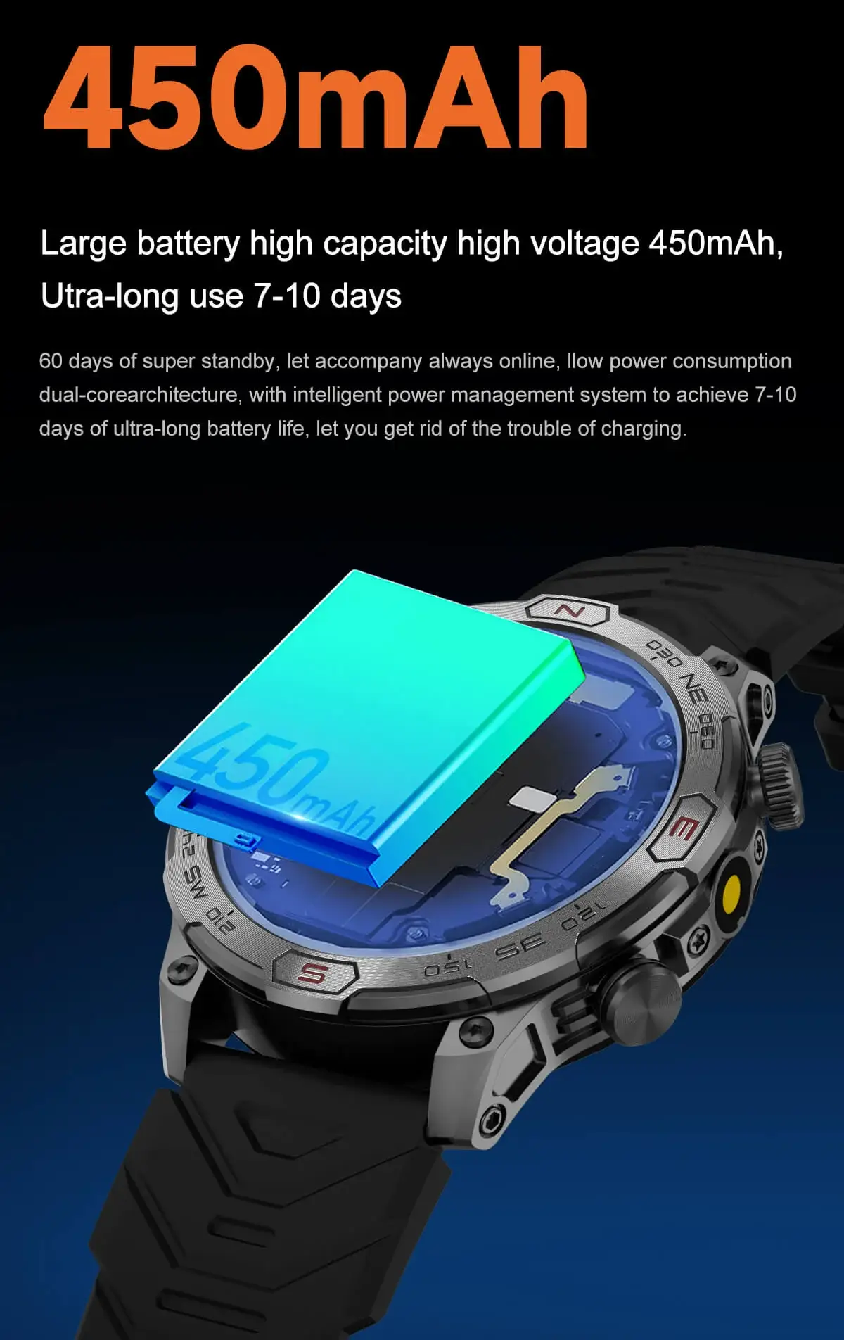 Valdus VD36 Pro Rugged Men Outdoor Smartwatch