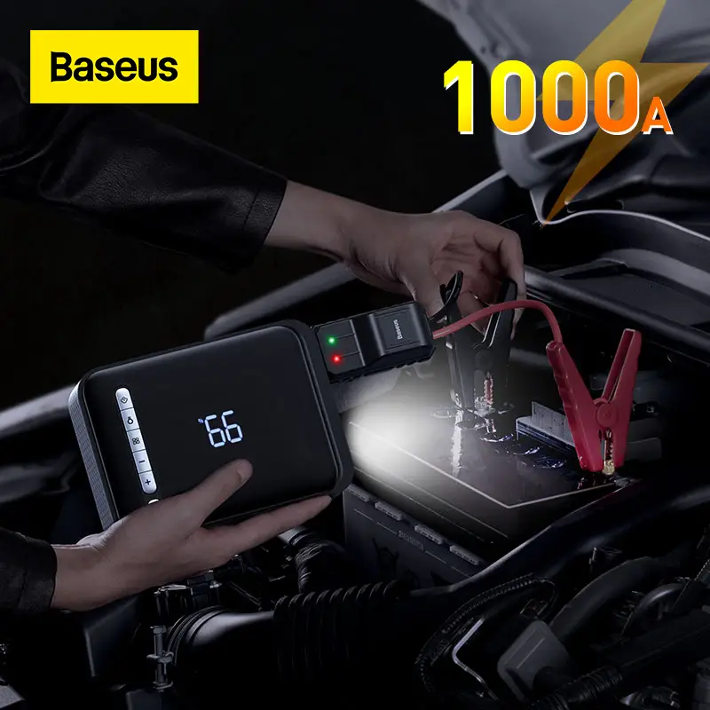 Baseus 2-In-1 Car Jump Starter with Power Bank and Air Compressor Inflator Pump (1000A)