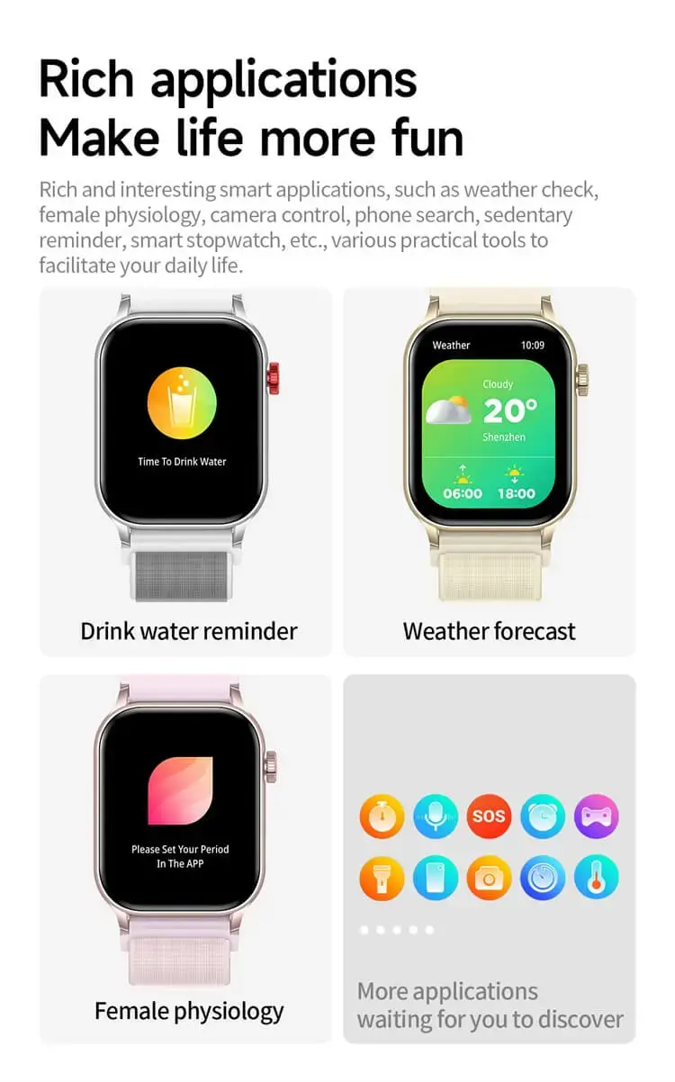 Valdus VS40 Pro AMOLED Smartwatch with Bluetooth Calling & Built-in Flashlight