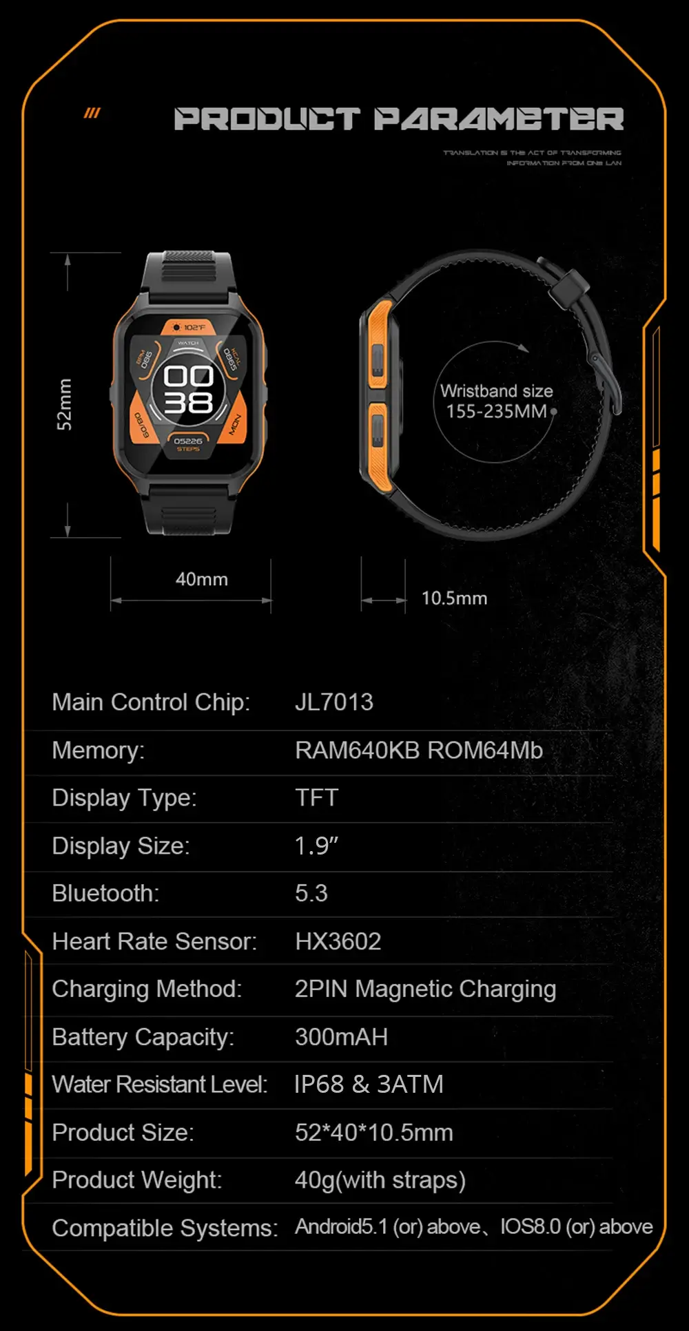 COLMI P73 Military-Grade Bluetooth Calling Smartwatch