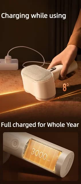 RTAKO Portable Electric Lint Remover Double-Headed Cordless Fabric Shaver for Clothes & Sweaters