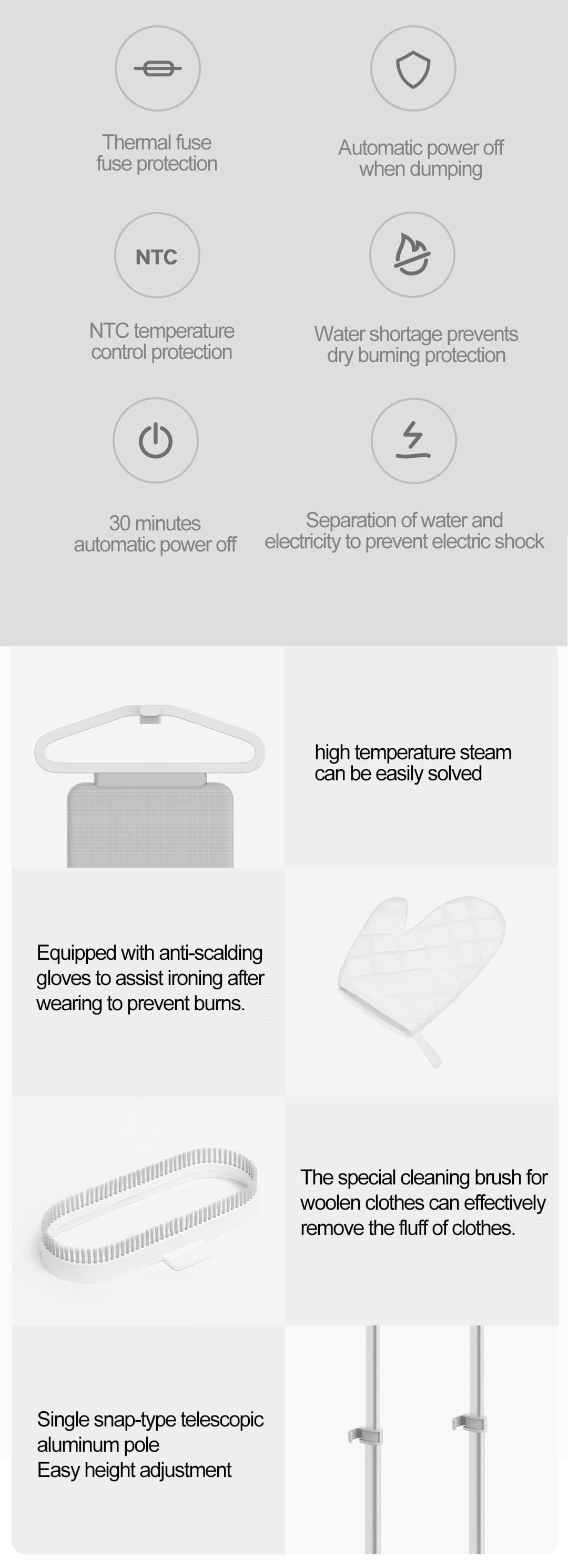 Xiaomi Mijia 2200W Garment Steamer Vertical Electric Fabric Steam Iron
