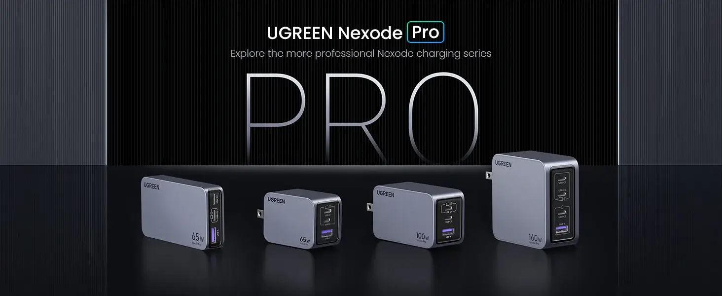 UGREEN Nexode Pro 15817 65W 3 Port GaN Ultra-Slim Fast Charger