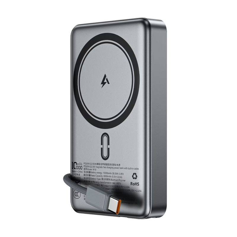 ACEFAST M18 PD22.5W power bank 10000mAh with wireless charging and cable