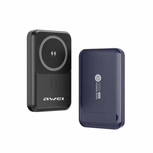 AWEI P139K 10,000mAh Fast Charging Power Bank 22.5W Wired & 15W Wireless Magnetic with Stand