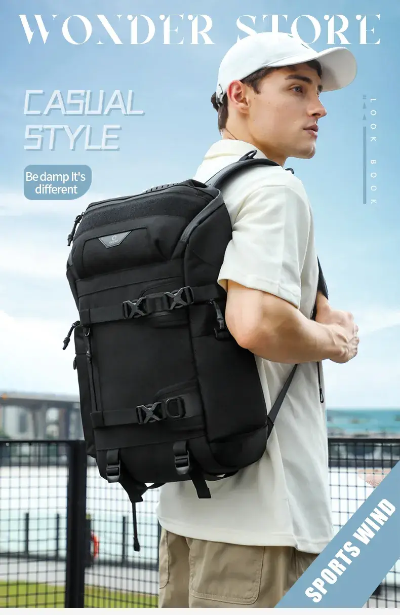 Ozuko 9617 Designer Anti-Theft Multifunction Travel Backpack Skateboard Storage & 15.6″ Laptop Bag