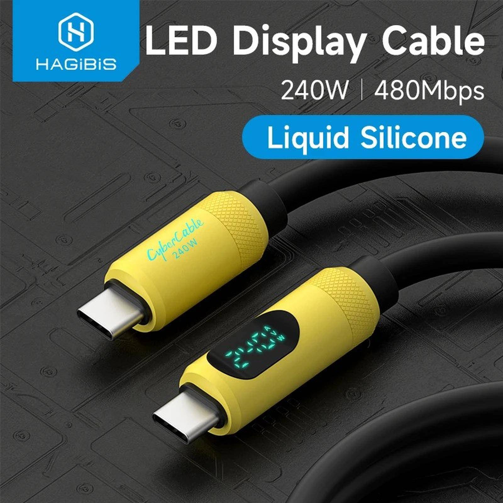 HAGIBIS SX03S 240W USB-C to USB-C Fast Charging Cable 480Mbps