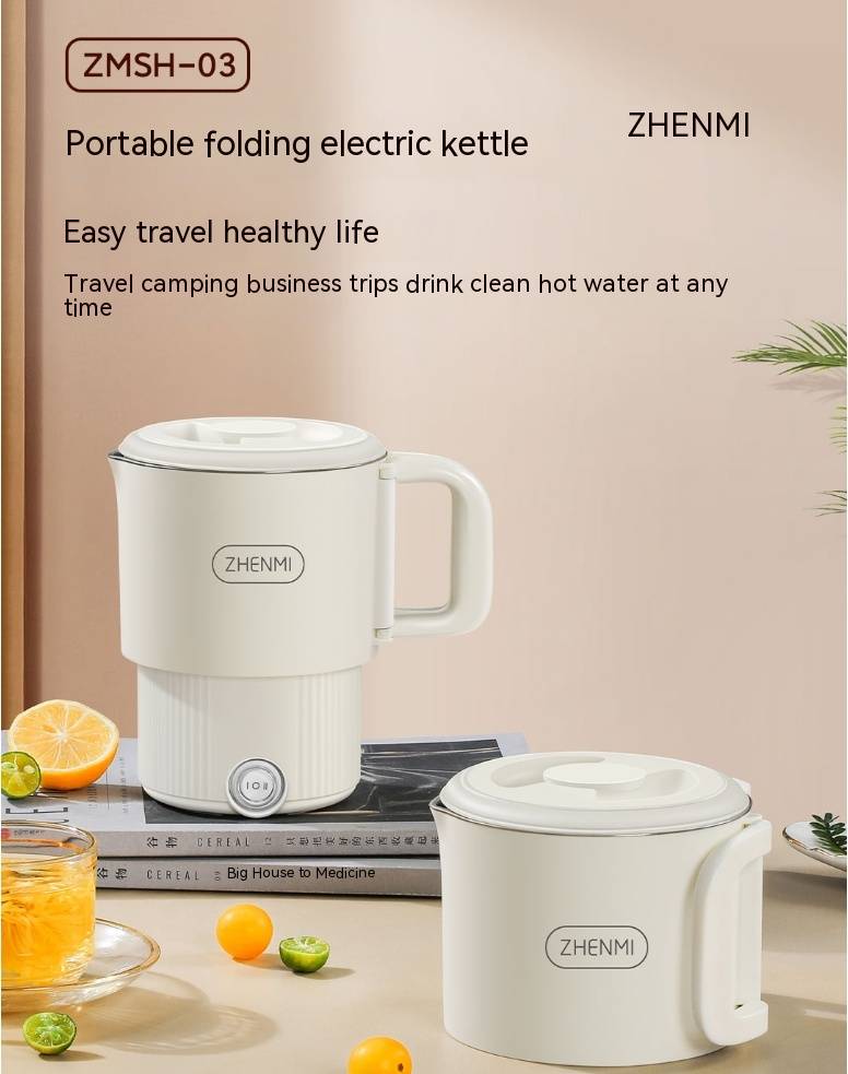 ZHENMI Portable Folding Electric Kettle 800ml Travel & Home Use