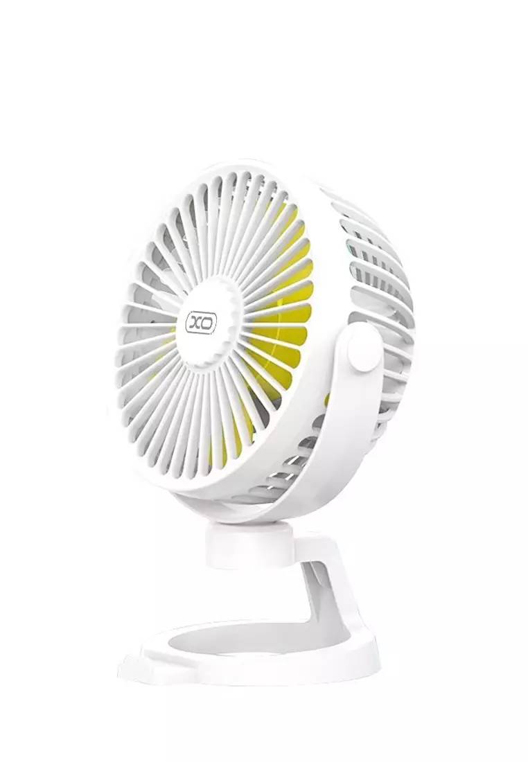 XO MF78 4-Inch Rechargeable Fan With Phone Holder