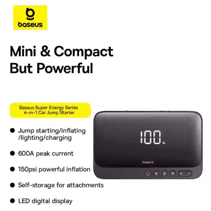 Baseus BS-CH013 Super Energy Series 4-in-1 Car Jump Starter 600A Portable Power Bank