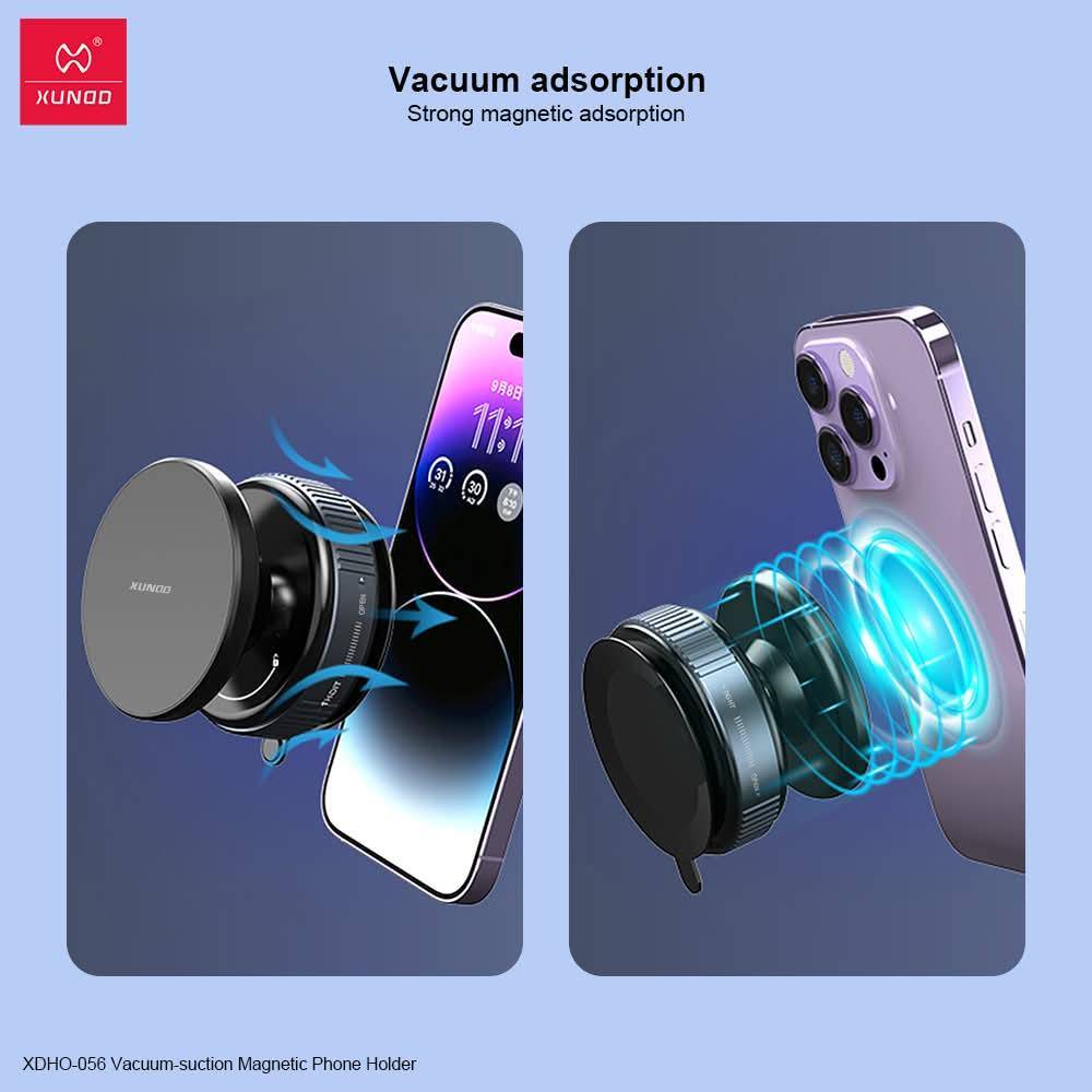 XUNDD XDHO-056 Vacuum Suction Magnetic Phone Holder Secure & Adjustable Mount