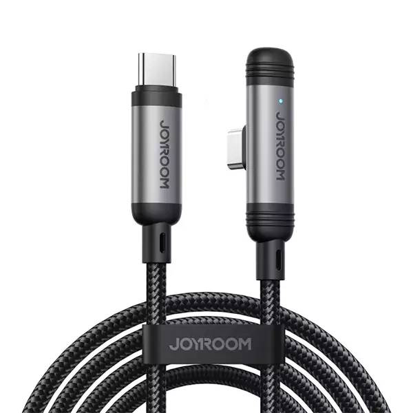 JOYROOM EnjoyX S-A56 60W 90° Type-C to Type-C Fast Charging & Data Cable 1.2m JOYROOM EnjoyX S-A56 60W 90° Type-C to Type-C Fast Charging & Data Cable 1.2m