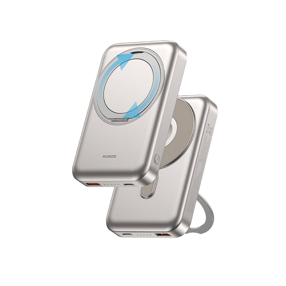 XUNDD XDPB-023 10000mAh 22.5W 3-in-1 Magnetic Wireless Power Bank with 360° Rotatable Stand