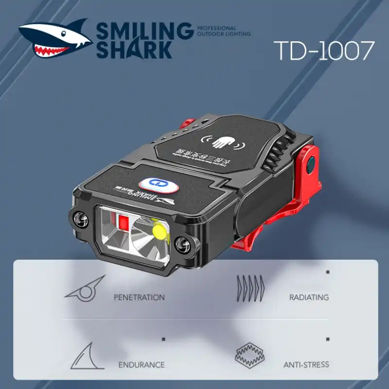 Smiling Shark TD-1007 Rechargeable Mini Headlight with Wave Sensor