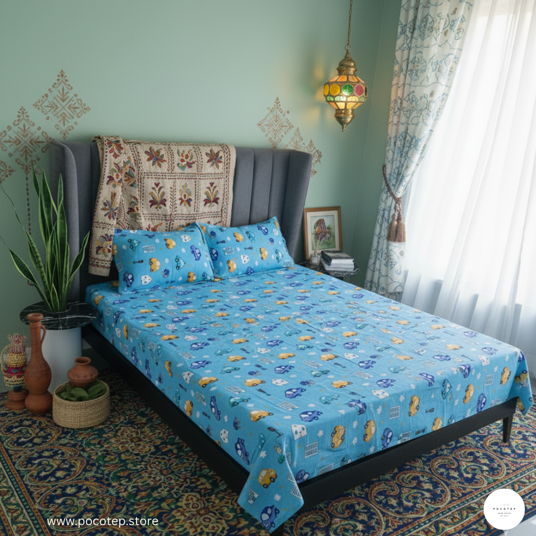 100% Twill Cotton King Size Bedsheet