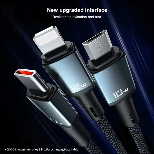 XUNDD XDDC-034 3-in-1 66W Fast Charging Cable