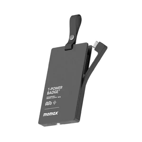 MOMAX BR16D 1-Power Badge+ 2500mAh Emergency Power Bank with Apple Find My Locator MOMAX BR16D 1-Power Badge+ 2500mAh Emergency Power Bank with Apple Find My Locator