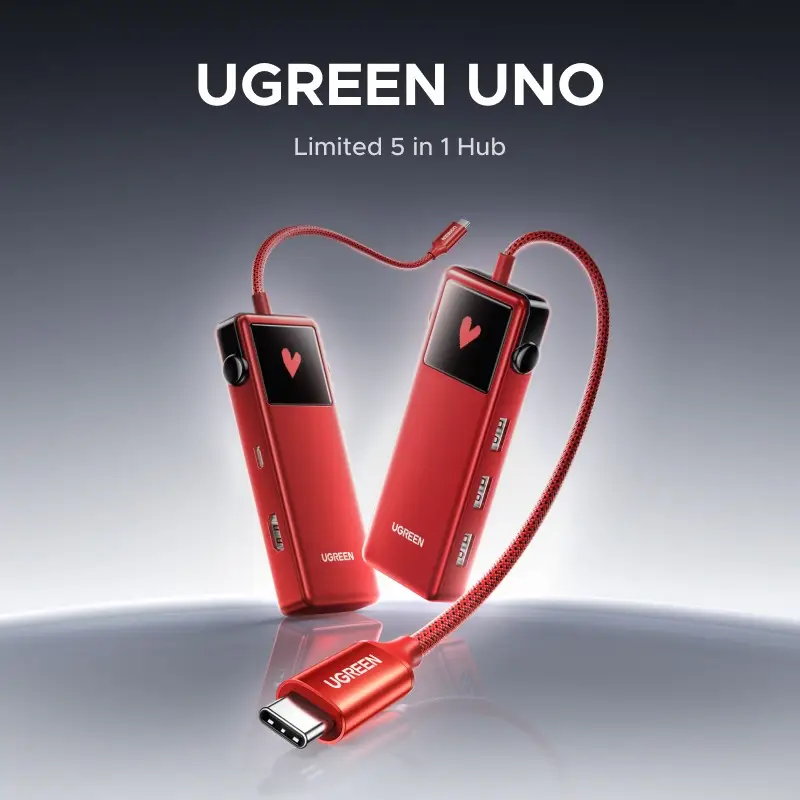 UGREEN x Jackson Yee Uno Series 5-in-1 USB-C Hub with 4K@60Hz HDMI 5Gbps Data & 100W PD Charging 75214