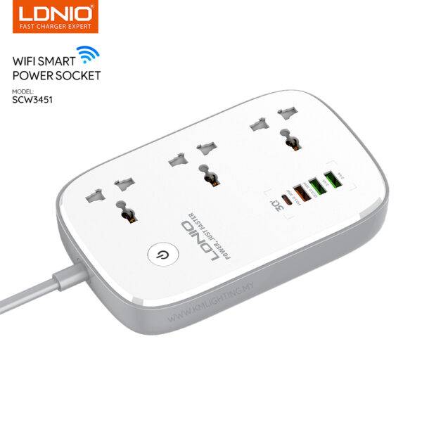 LDNIO SCW3451 Wi-Fi Smart Power Strip with USB Charging Port LDNIO SCW3451 Wi-Fi Smart Power Strip with USB Charging Port