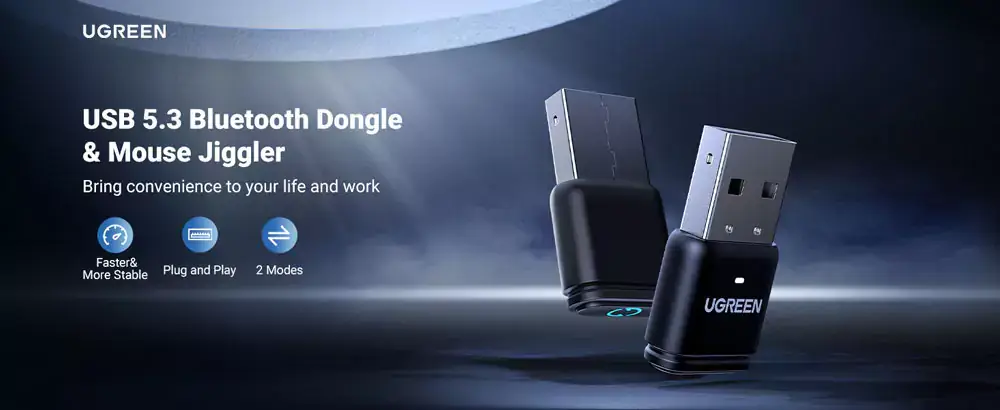 UGREEN BT301 Bluetooth 5.4 Adapter with Stealth Mouse Jiggler 35994