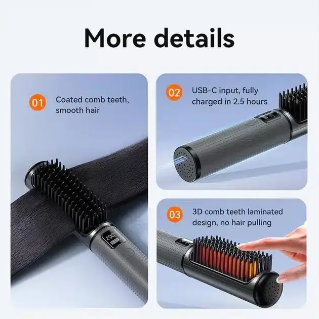 HOCO DAR34 Mini Hair Straightener Comb Portable Hair Styler