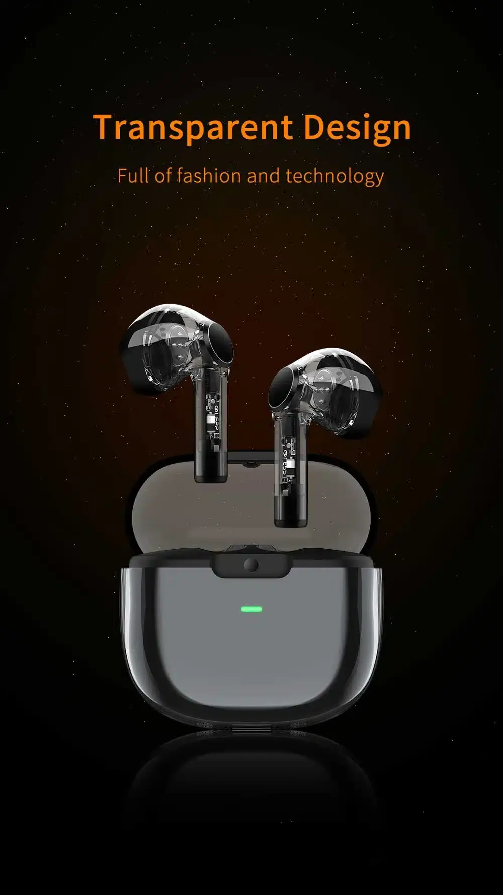 RECCI REP-W50 Amber Series True Wireless Bluetooth Earbuds