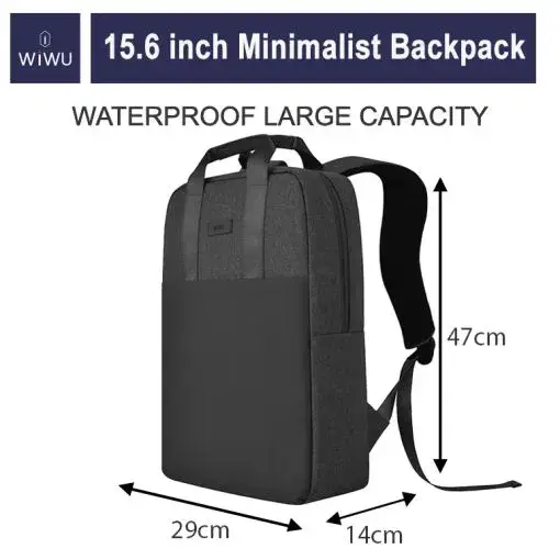 WiWU Minimalist Waterproof Large-Capacity Backpack 15.6"