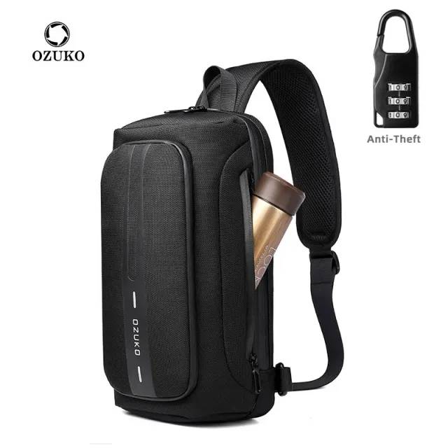 Ozuko 9315 Men's Mini Crossbody Shoulder Bag Compact Anti-Theft Travel Messenger Ozuko 9315 Men's Mini Crossbody Shoulder Bag Compact Anti-Theft Travel Messenger