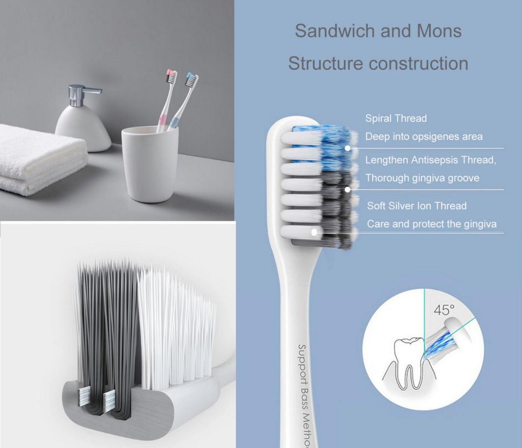 Xiaomi Dr. Bei Toothbrush 4-Piece Pack