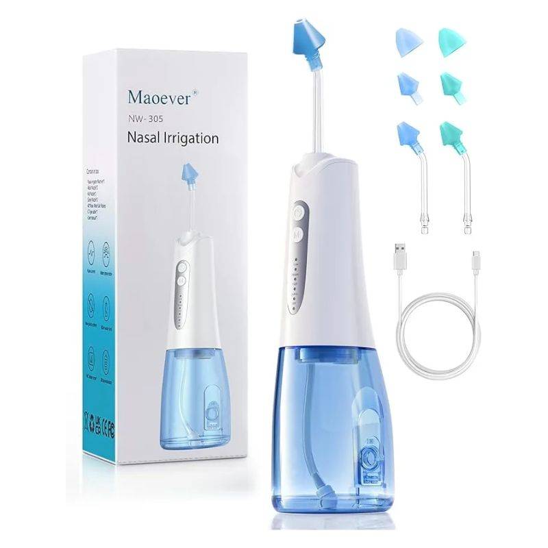 Electric Nasal Irrigation System with Pulsating Sinus Rinse