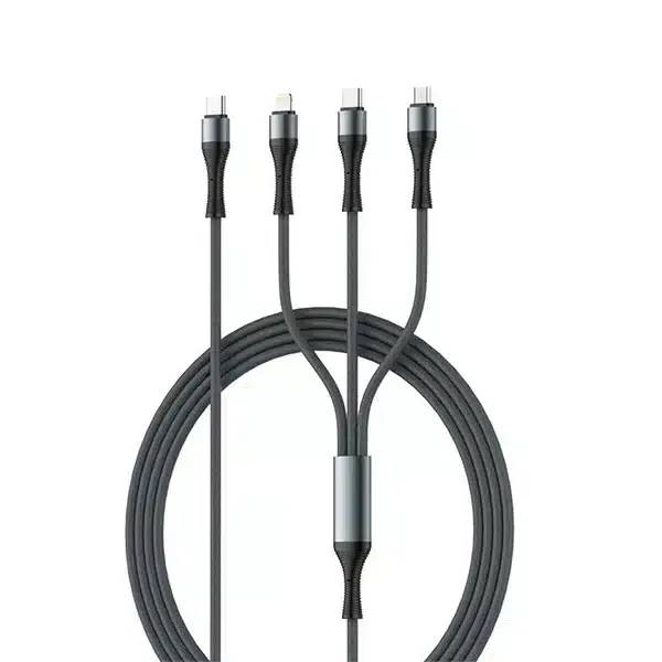 LDNIO LC94C 100W 3-in-1 Fast Charging Cable Type-C to iPhone/Type-C/Micro USB 1.2M