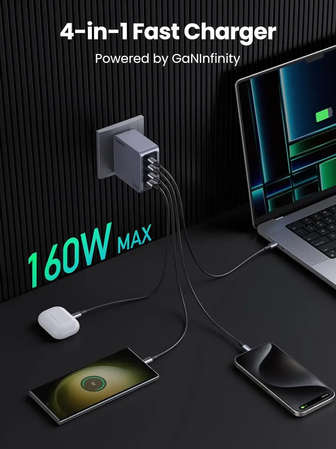 UGREEN Nexode Pro 25097 160W 4-Port GaN Fast Charger