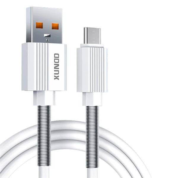 XUNDD XDDC-016 1m Dual Spring Connector 2.4A Fast Charging & Data Transmission Cable